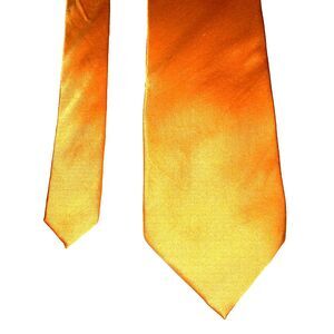 Mens Tie Solid Pastel Orange Puritan Silk spring Easter